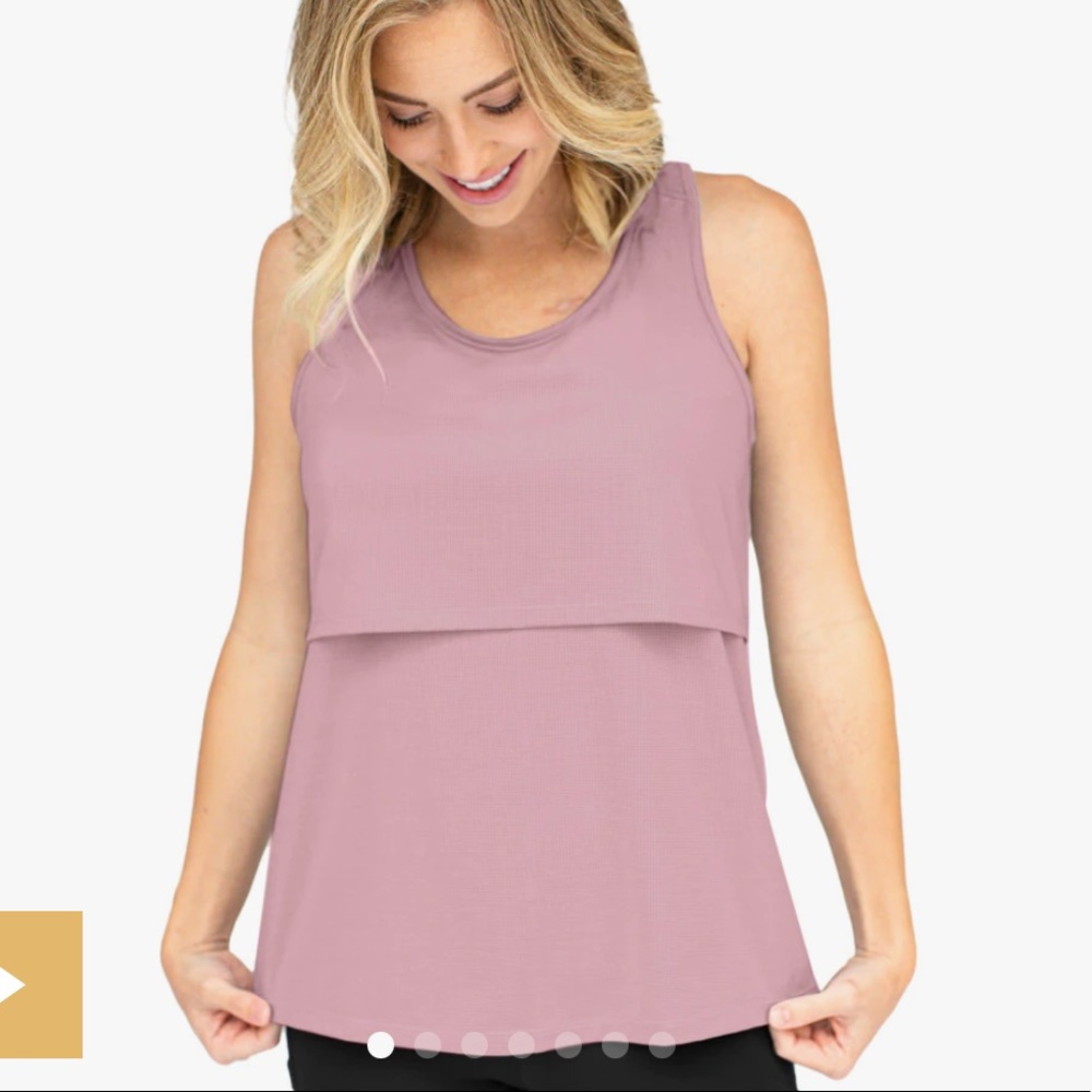 Kindred Bravely Dusty Rose Nursing Tank Top